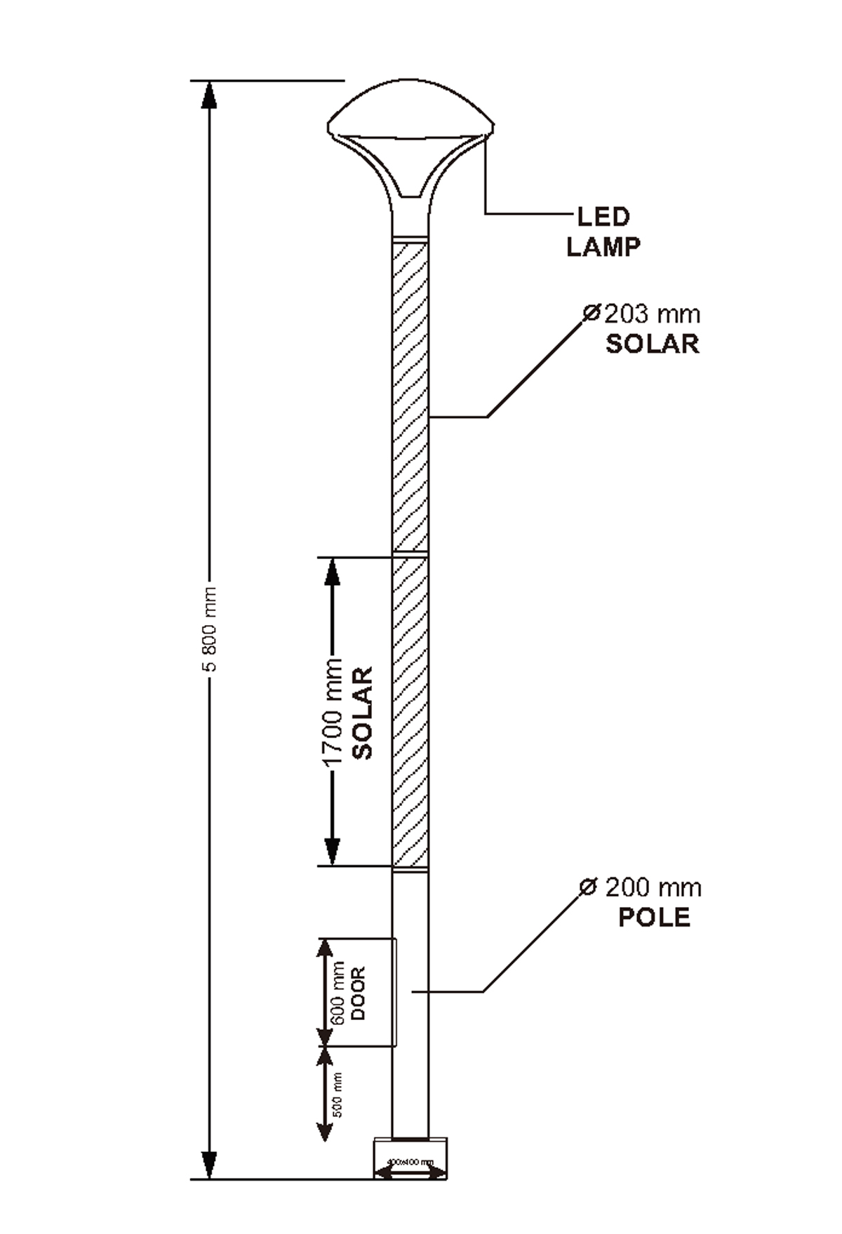 Urban Solar Smart Pole CAD