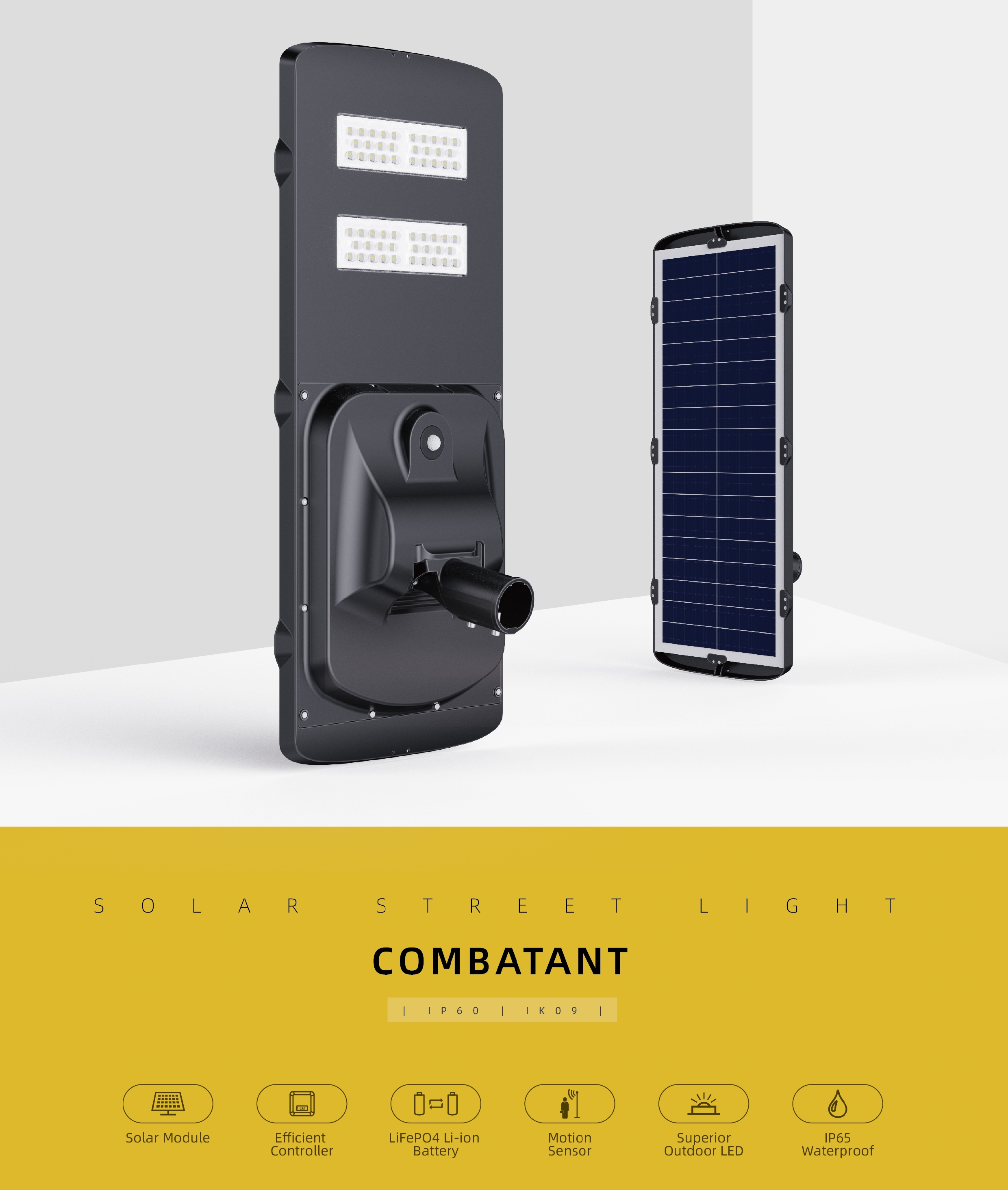 Bat Wing All In One Solar Street Light 5