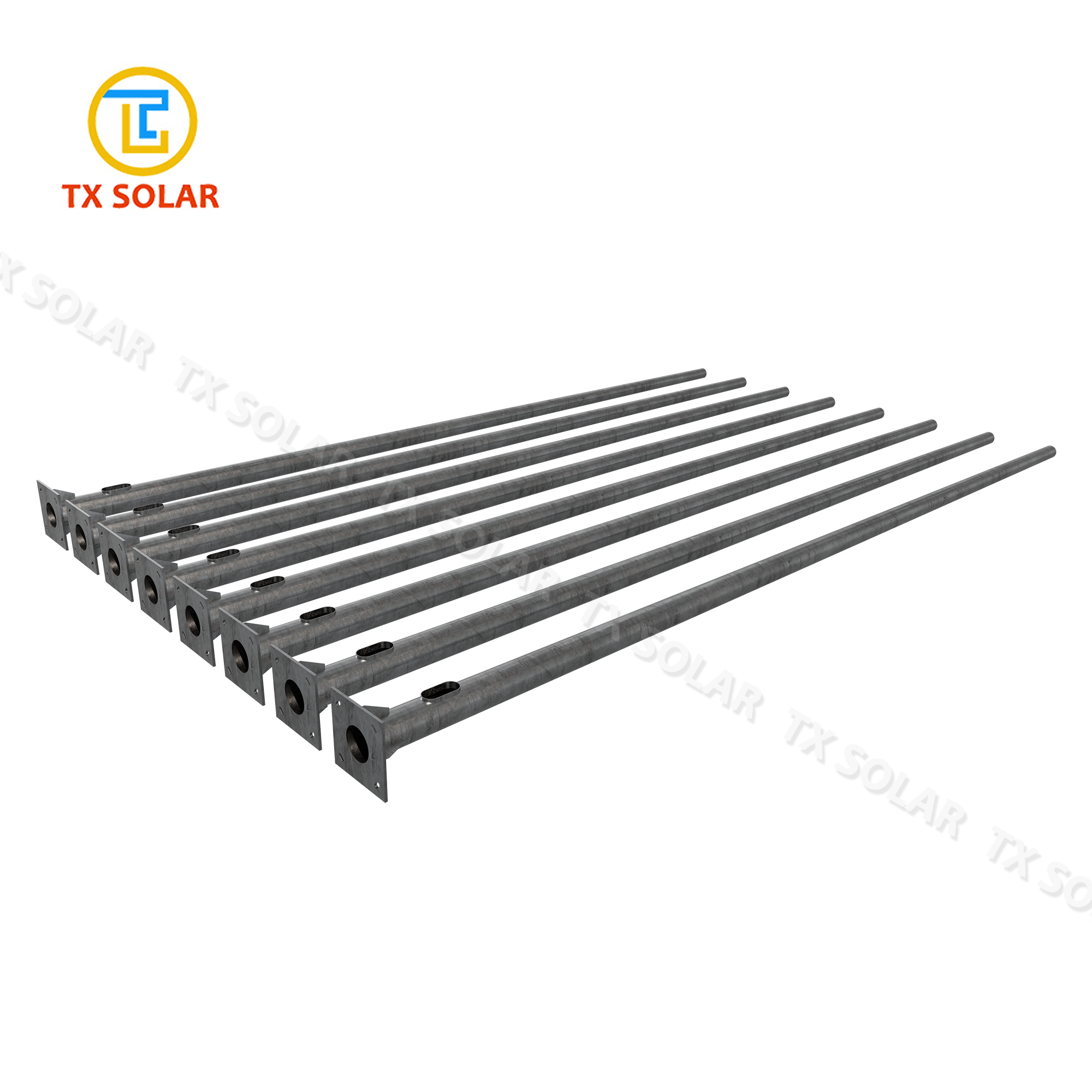Black Pole For Outdoor Street Lighting