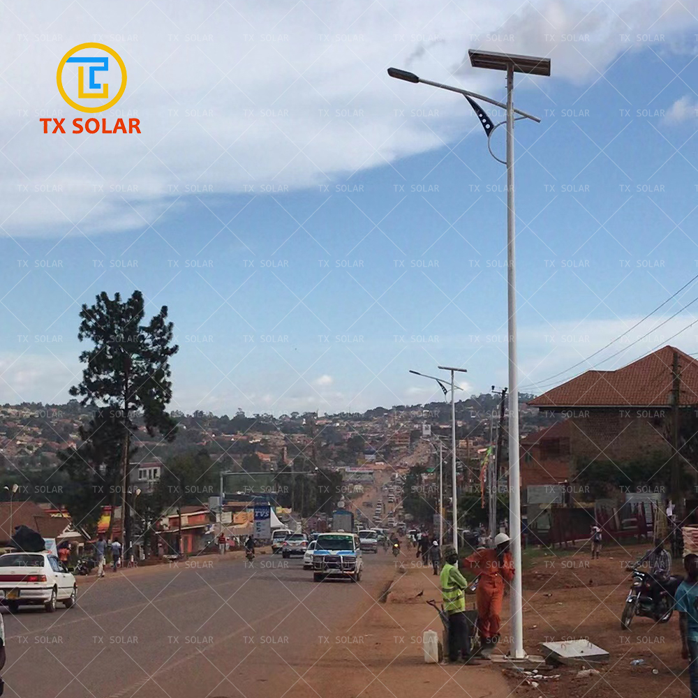 6M 30W Residential Area Solar Street Light With Gel Battery
