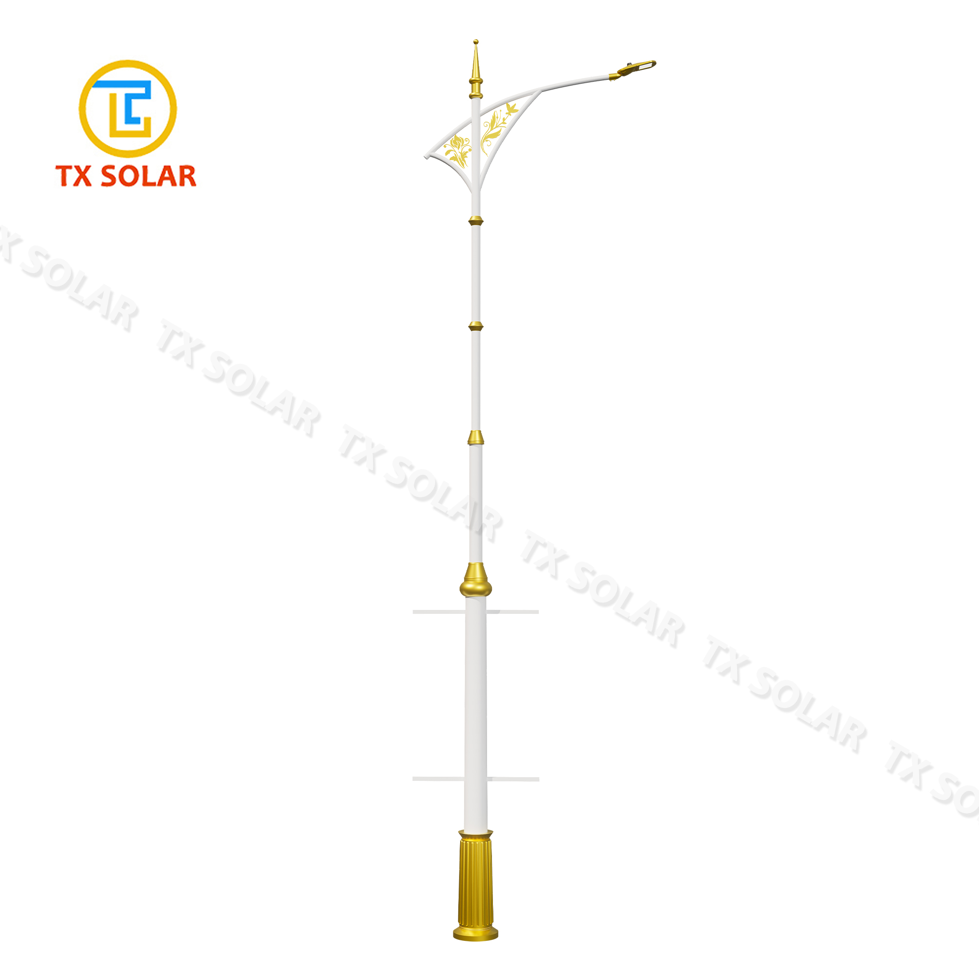 China Exquisite Single Arm Hollow Pattern Custom Lamp Pole With Poster ...