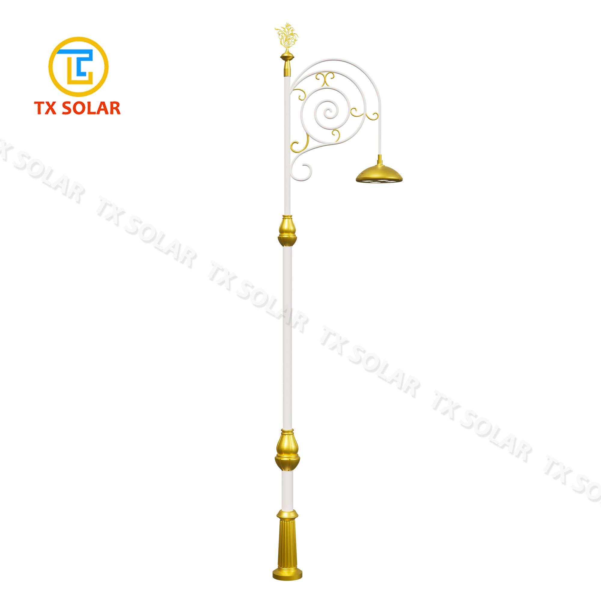 Smart Dimming Decorative Metal Garden Pole