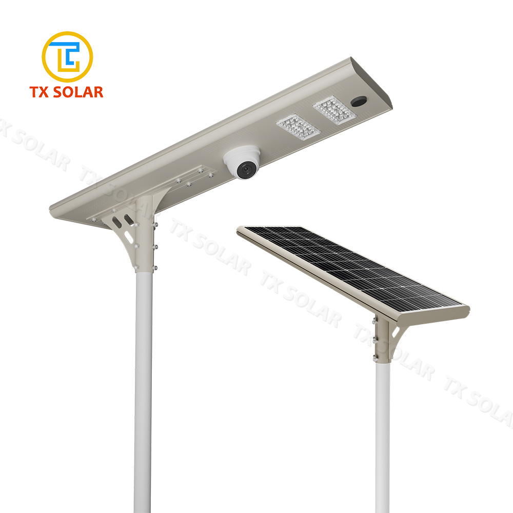 All in One Residential Solar Street Light With Security CCTV Camera