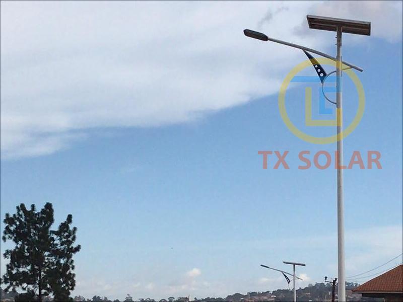 Solar powered street light 